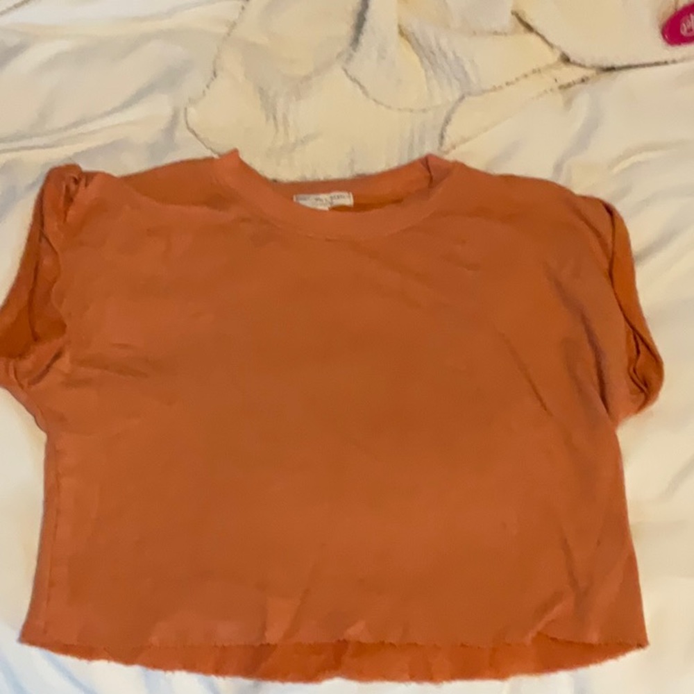 Urban Outfitters Truly Madly Deeply Sweatshirt Crop Top Orange
